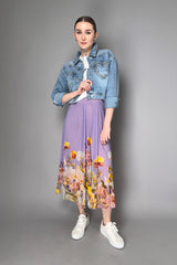 Fuzzi Blooming Florals Pleated Tulle Skirt in Lavender Vancouver. Shop Online or in Store.