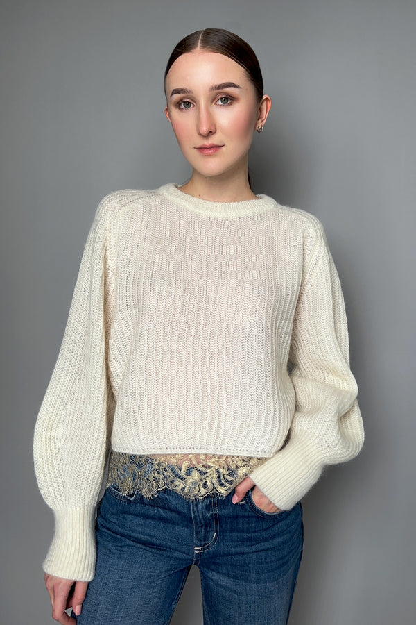 Fabiana Filippi Crew Neck Sweater in Off-White- Ashia Mode- Vancouver, BC
