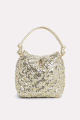 Dorothee Schumacher Shimmering Touch Petite Sequin Satchel Handbag in Gold