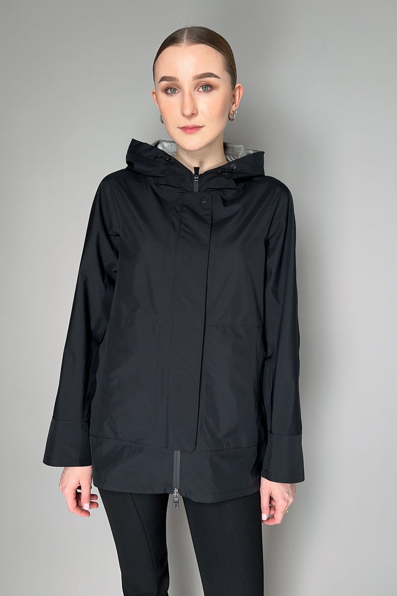 Herno A-line Laminar Gore-Tex Rain Jacket in Black