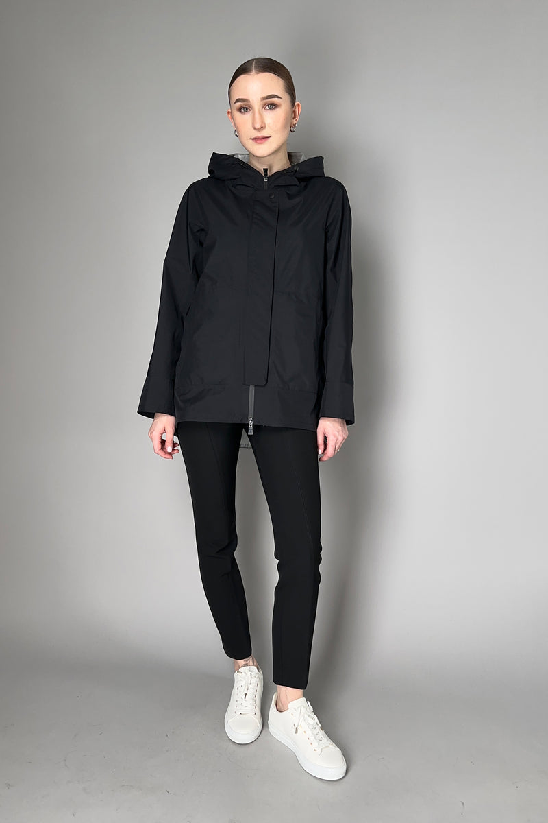 Herno A-line Laminar Gore-Tex Rain Jacket in Black