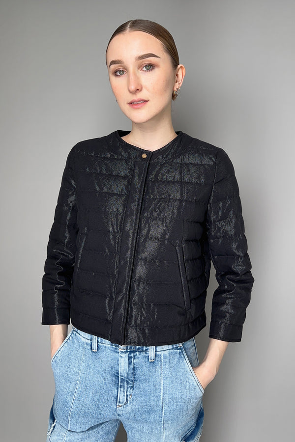 Herno Lurex Padded Jacket in Black Vancouver. Shop Online or in Store.