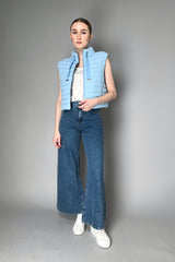 Herno Bouclé Padded Vest in Pastel Blue Vancouver. Shop Online or in Store.