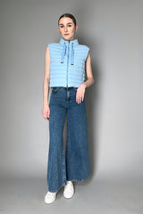 Herno Bouclé Padded Vest in Pastel Blue Vancouver. Shop Online or in Store.