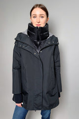 Herno Down Coat with Detachable Gortex Overlay in Black - Ashia Mode – Vancouver, BC