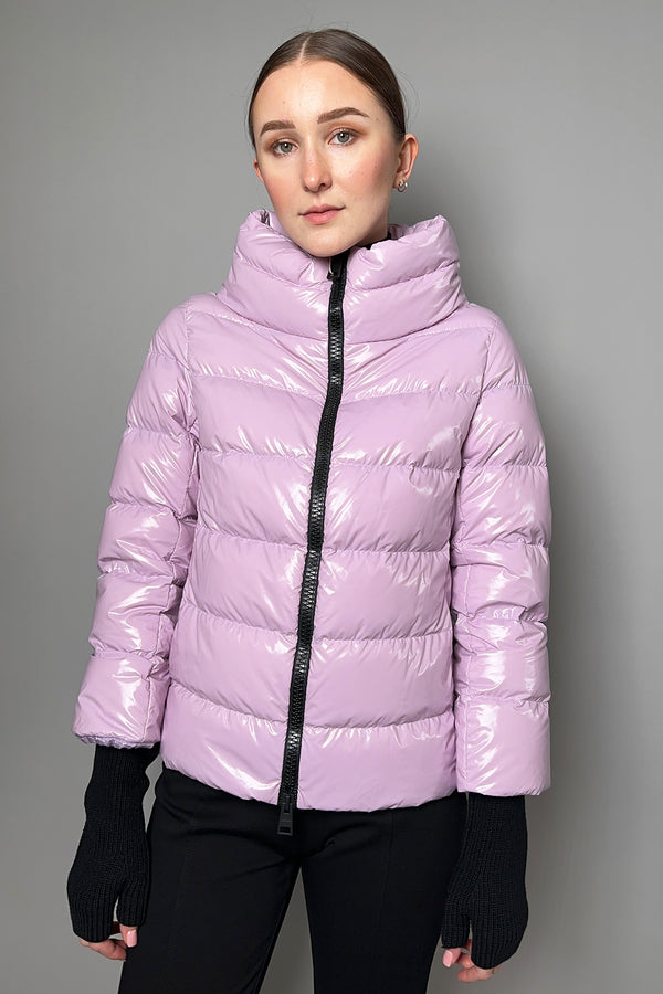 Herno Gloss Puffer Jacket in Pastel Pink
