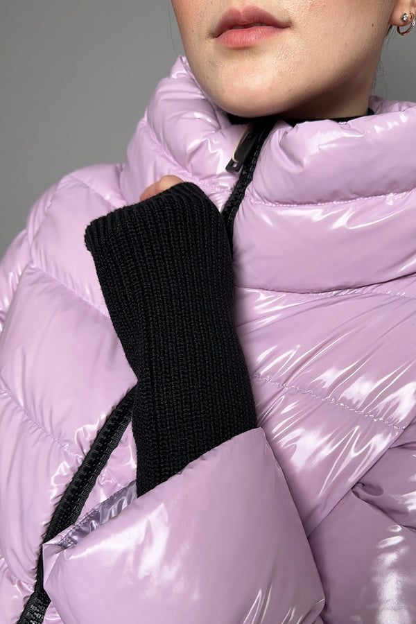 Herno Gloss Puffer Jacket in Pastel Pink