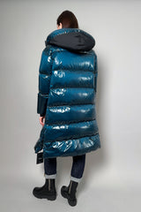 Herno Long Gloss Puffer Coat in Indian Blue - Ashia Mode – Vancouver, BC