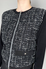 Herno Cotton Blend Padded Jacket in Black Tweed
