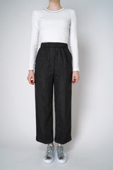 Peserico Cropped Pull-On Wool Blend Trousers in Grey Vancouver. Shop Online or in Store.