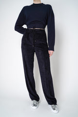 Peserico Velvet Corduroy Pull-on Style Pants in Navy Vancouver. Shop Online or in Store.