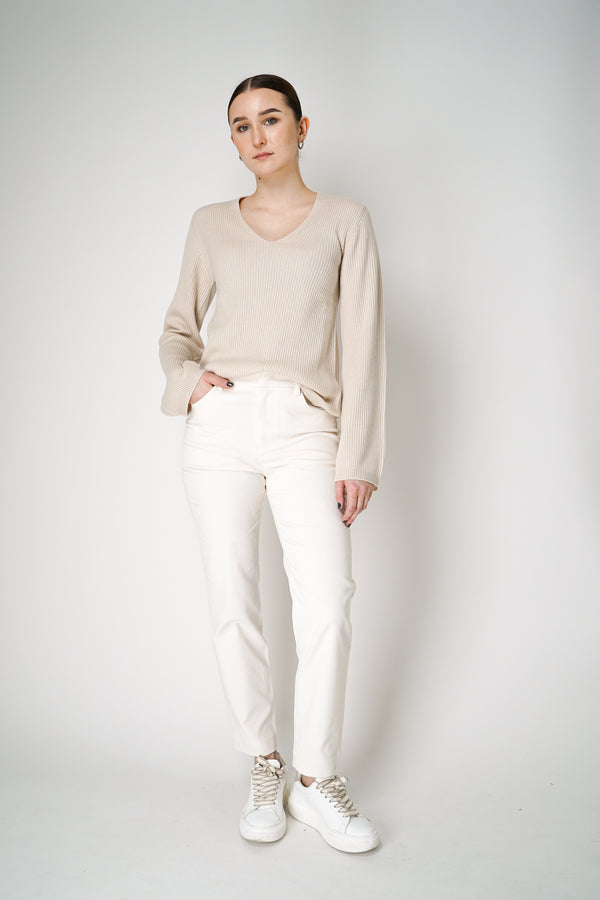 Lorena Antoniazzi  Corduroy Pants in Off-White Vancouver. Shop Online or in Store. 