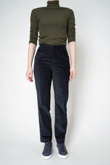 Lorena Antoniazzi  Corduroy Pants in Navy Vancouver. Shop Online or in Store. 