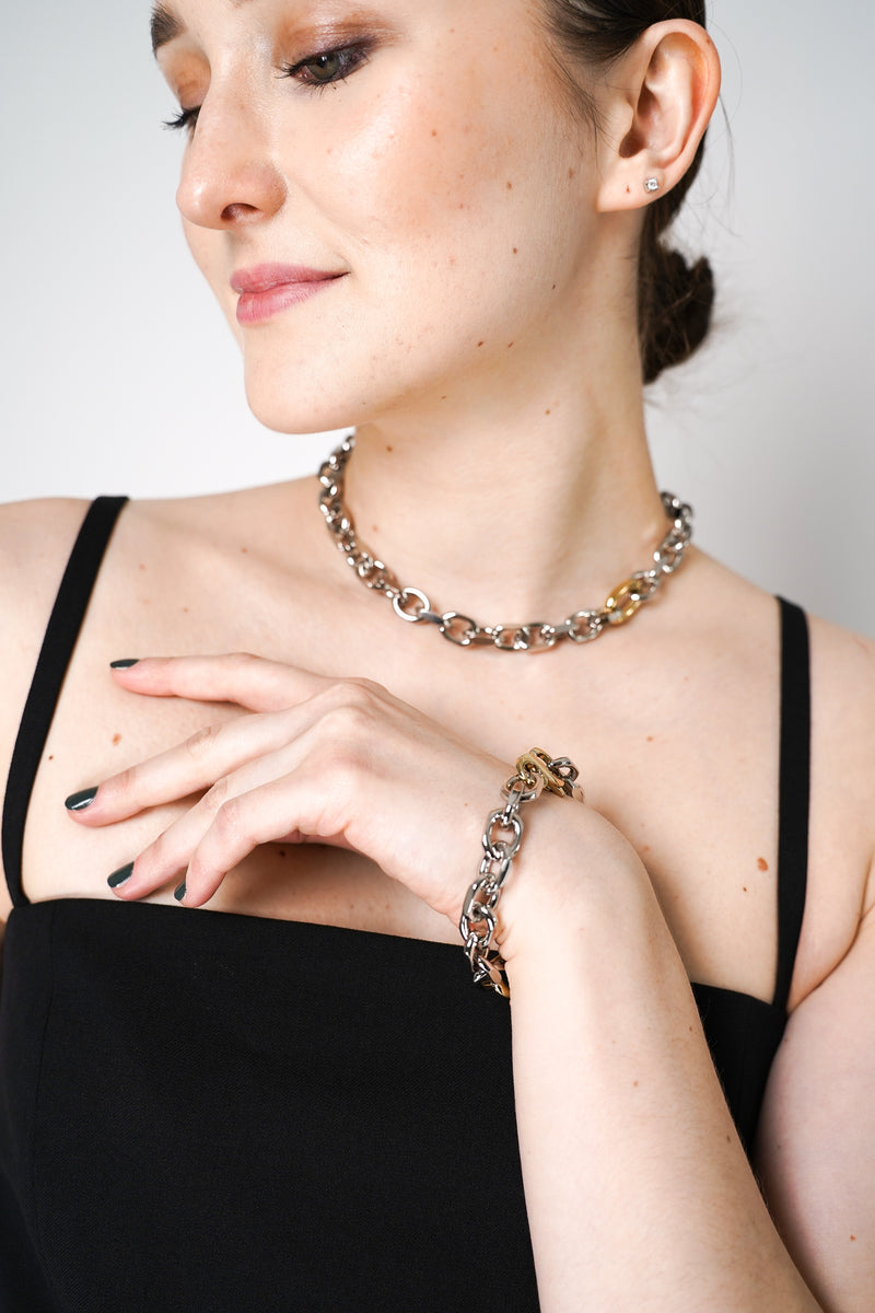 Fabiana Filippi Eco Brass Diamond Chain Bracelet in Silver Vancouver. Shop Online or in Store.