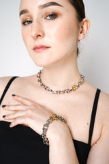 Fabiana Filippi Eco Brass Diamond Chain Bracelet in Silver Vancouver. Shop Online or in Store.