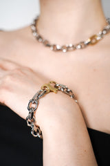 Fabiana Filippi Eco Brass Diamond Chain Bracelet in Silver Vancouver. Shop Online or in Store.
