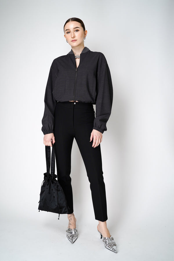 Peserico Slim Stretch Pants in Black Vancouver. Shop Online or in Store.