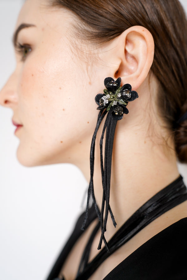 Dorothee Schumacher Dangling Flower Tassle Earrings Vancouver. Shop Online or in Store.
