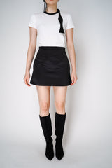 Dorothee Schumacher Satin Mini Skort in Black Vancouver. Shop Online or in Store.