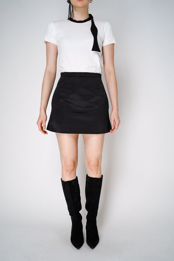 Dorothee Schumacher Satin Mini Skort in Black Vancouver. Shop Online or in Store.