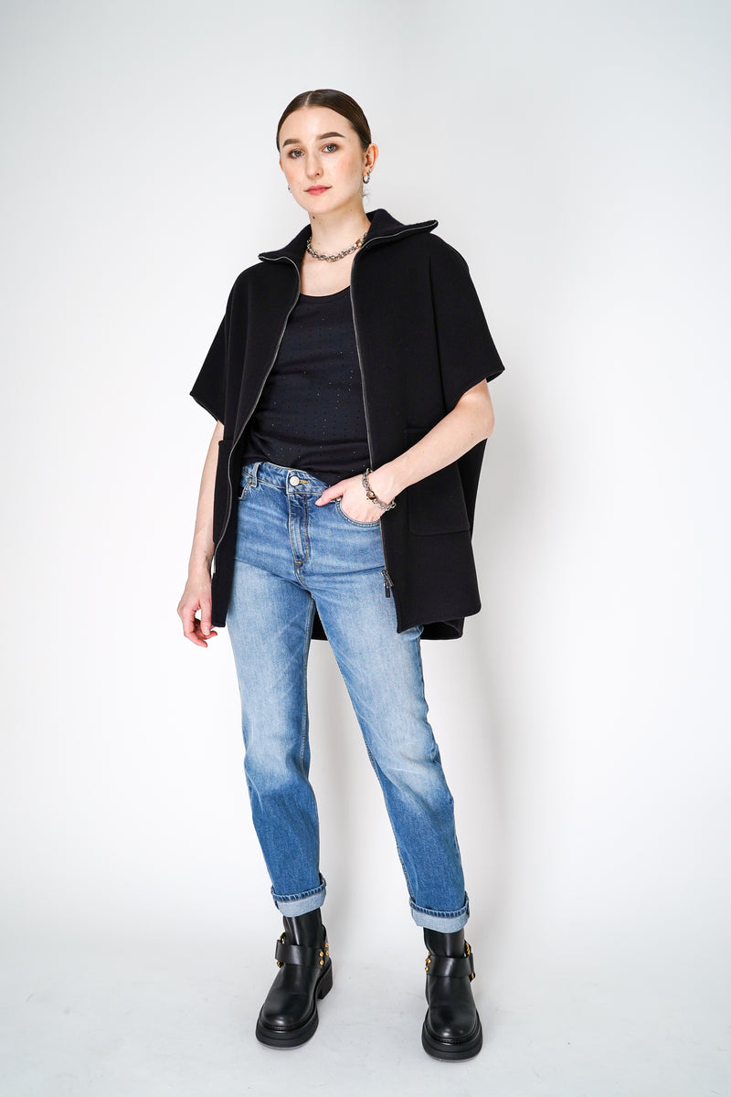 Dorothee Schumacher Ribbed Cotton Tank Top with Rhinestone Details in Black Vancouver. Shop Online or in Store.