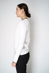 Dorothee Schumacher Long Sleeve Cotton Staple Top in White Vancouver. Shop Online or in Store. 