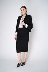 Dorothee Schumacher Punto Milano Pencil Skirt in Black Vancouver. Shop Online or in Store.