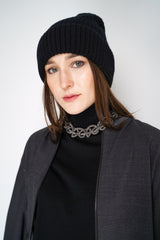 Dorothee Schumacher Cashmere Blend Knitted Toque in Black Vancouver. Shop Online or in Store.