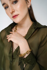 Fabiana Filippi Eco Brass Diamond Chain Bracelet in Gold Vancouver. Shop Online or in Store.