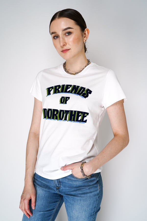 Dorothee Schumacher "Friends of Dorothee" Graphic Cotton T-shirt in White Vancouver. Shop Online or in Store. 