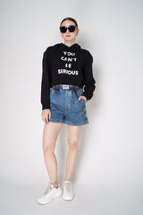 Moschino Jeans Denim Shorts with Heart Stitching Details Vancouver. Shop Online or in Store.