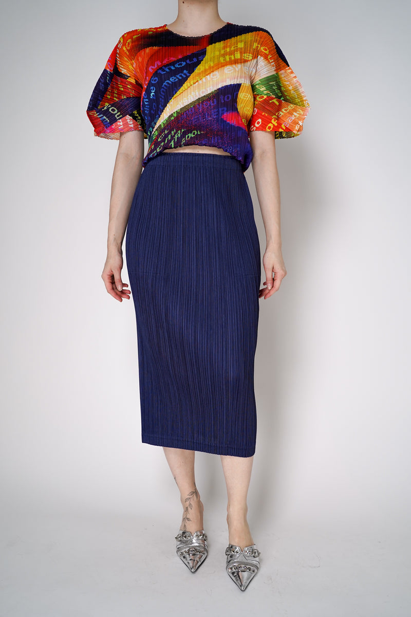 Pleats Please Issey Miyake Thicker Bottoms 1 Skirt in Navy Vancouver. Shop Online or in Store. 