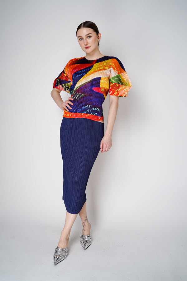 Pleats Please Issey Miyake Thicker Bottoms 1 Skirt in Navy Vancouver. Shop Online or in Store. 