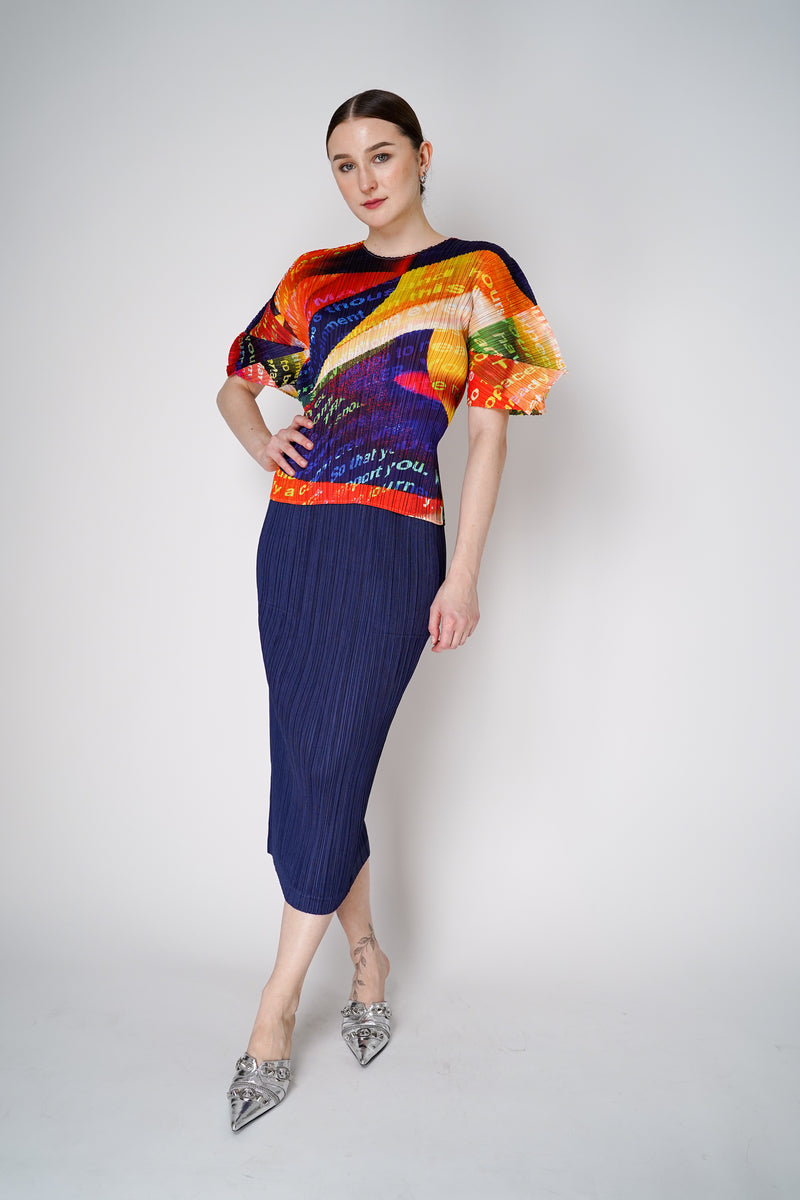 Pleats Please Issey Miyake Thicker Bottoms 1 Skirt in Navy Vancouver. Shop Online or in Store. 