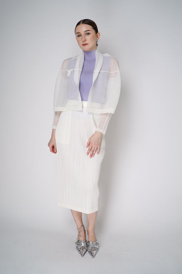 Pleats Please Issey Miyake Thicker Bottoms 1 Skirt in Cream Vancouver. Shop Online or in Store. 