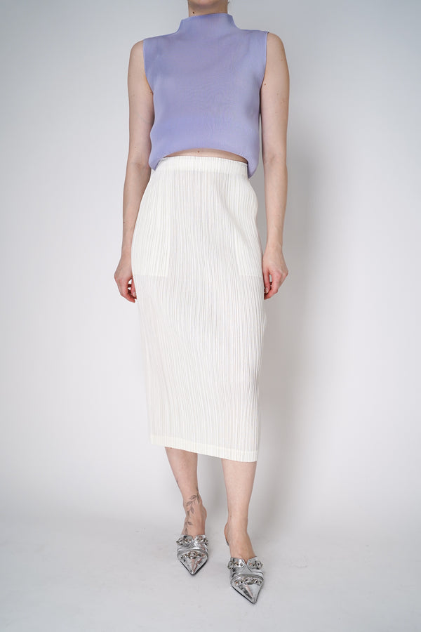 Pleats Please Issey Miyake Thicker Bottoms 1 Skirt in Cream Vancouver. Shop Online or in Store. 
