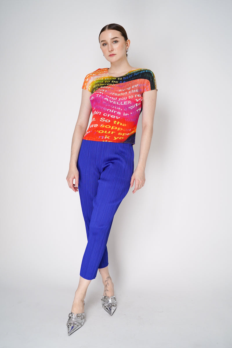 Pleats Please Issey Miyake Monthly Colors: July Pants in Royal Blue Vancouver. Shop Online or in Store. 