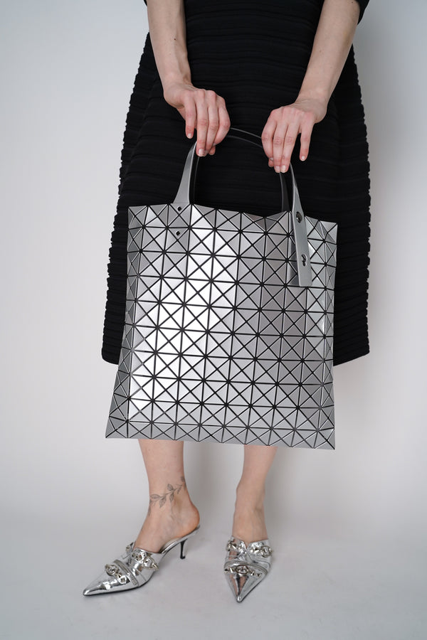 Bao Bao Issey Miyake Prism Tote Bag in Metallic Grey Vancouver. Shop Online or in Store. 
