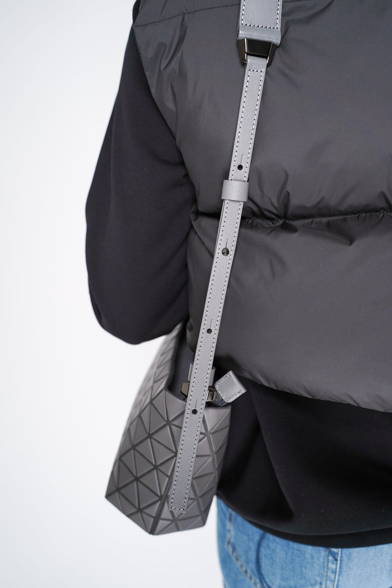 Bao Bao Issey Miyake Crystal Matte Small Hand Bag in Grey Vancouver. Shop Online or in Store. 