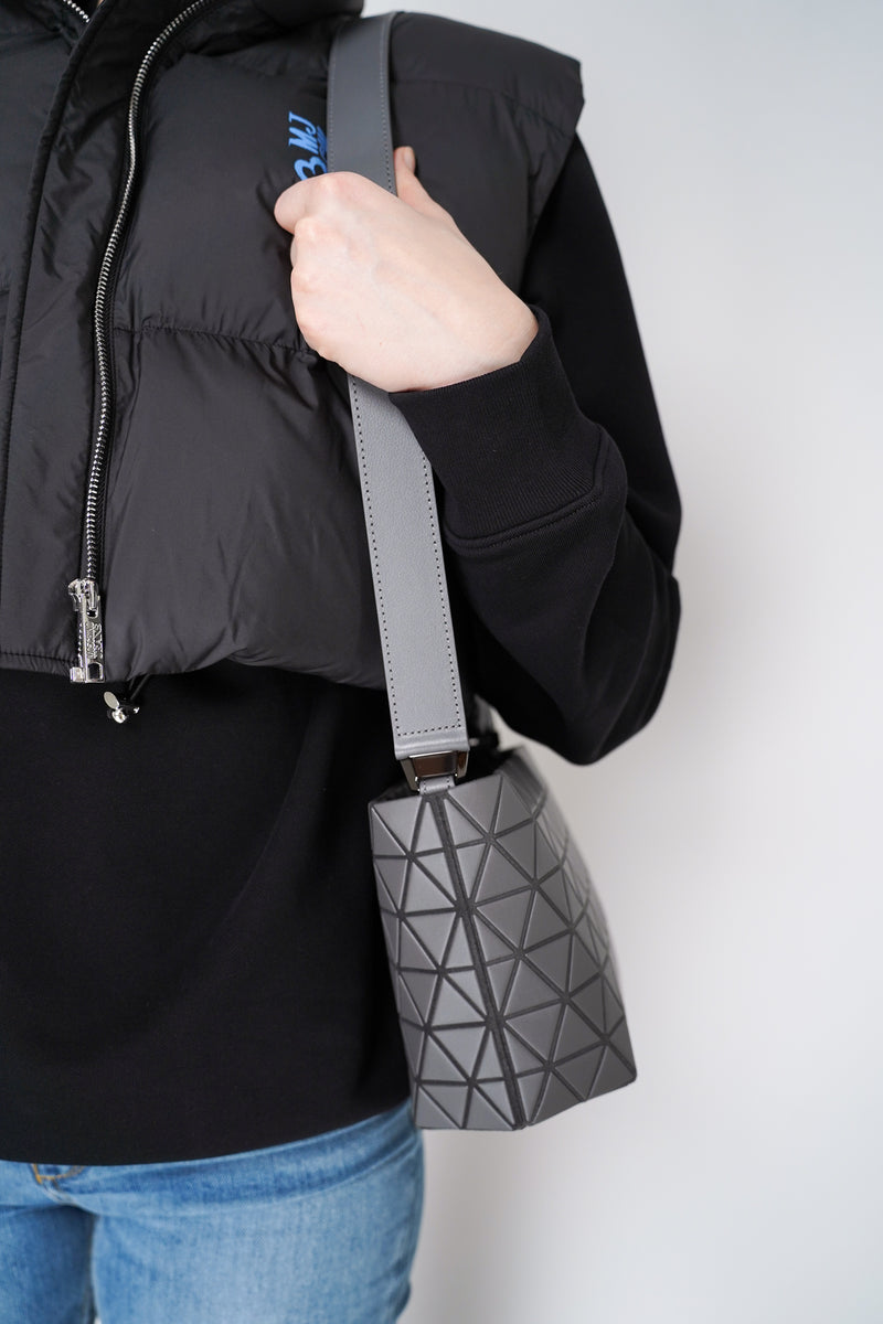 Bao Bao Issey Miyake Crystal Matte Small Hand Bag in Grey Vancouver. Shop Online or in Store. 