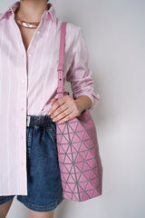 Bao Bao Issey Miyake Crystal Matte Hand Bag in Pink Vancouver. Shop Online or in Store.