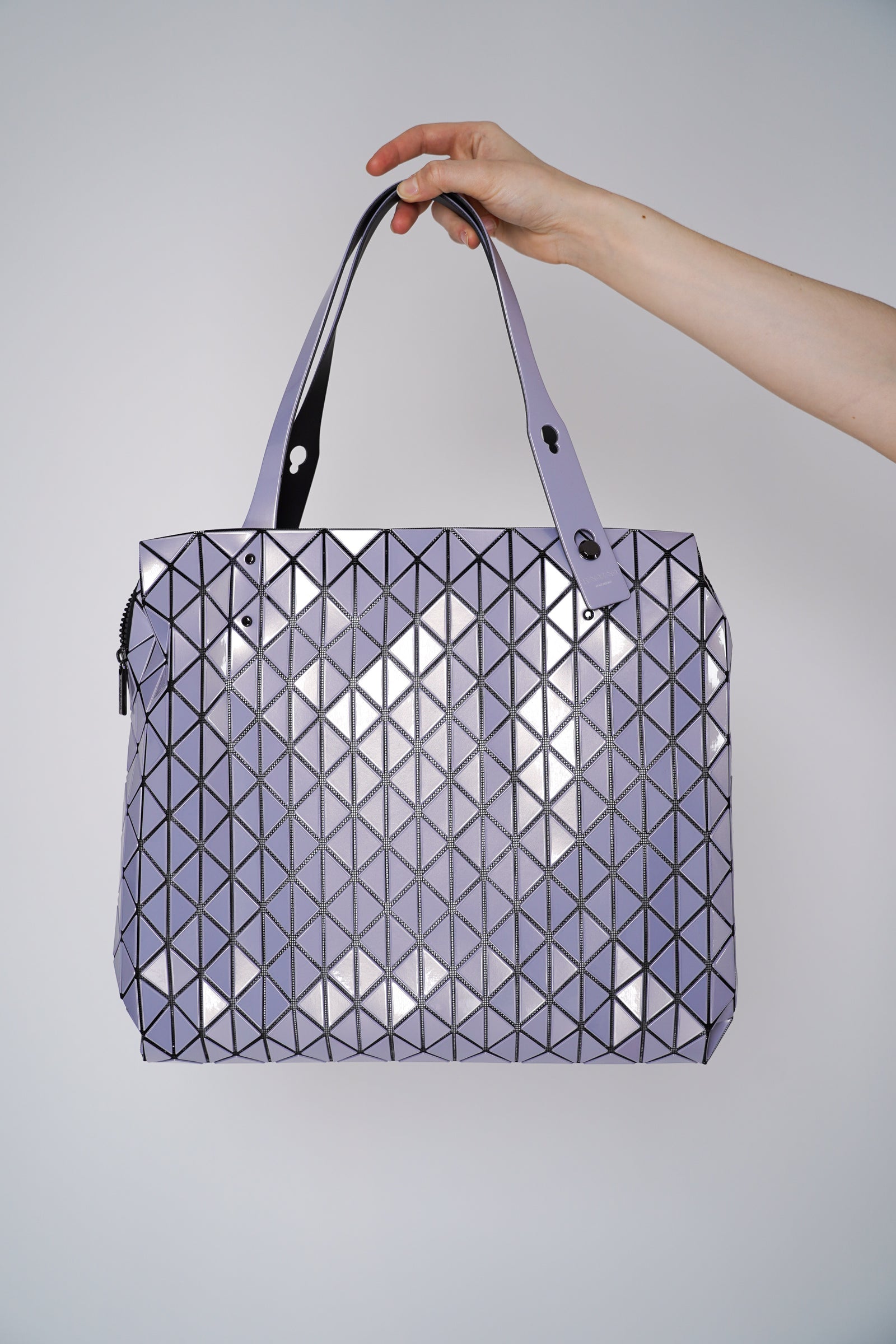 Bao Bao Issey Miyake Row Metallic Tote Bag in Lavender