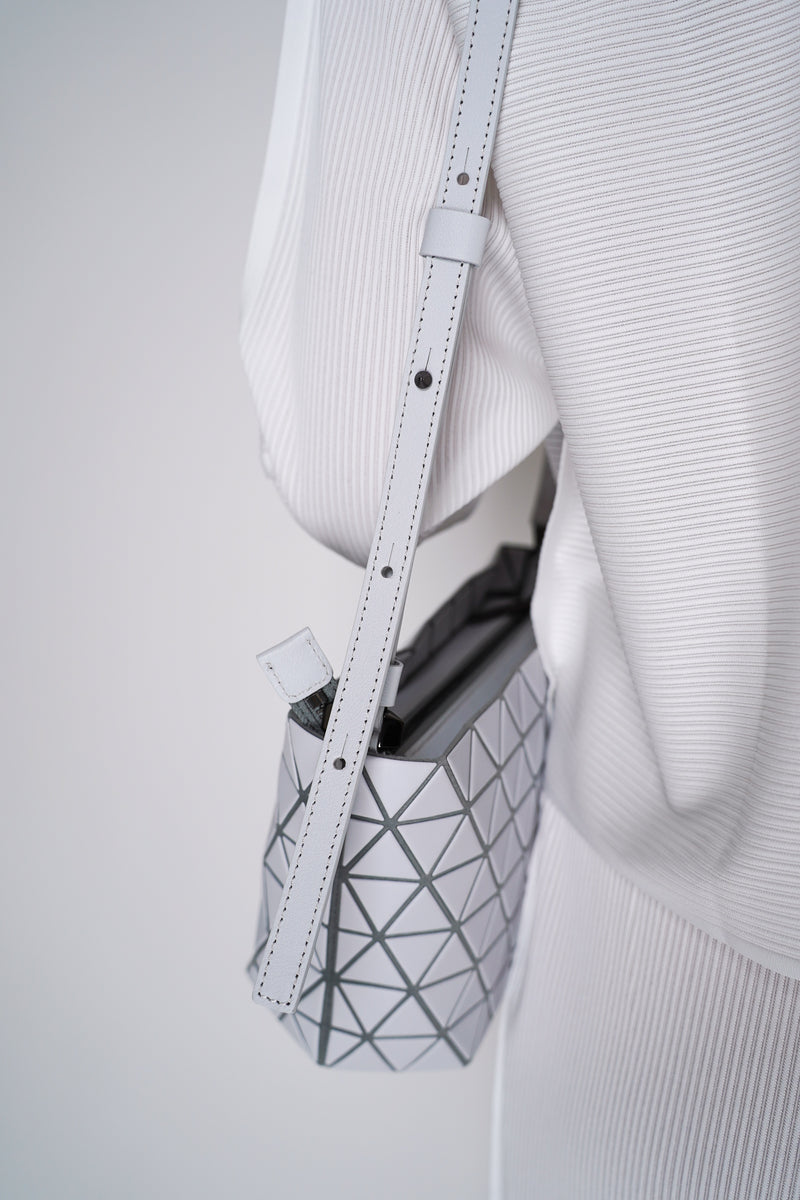 Bao Bao Issey Miyake Crystal Matte Small Hand Bag in White Vancouver. Shop Online or in Store. 