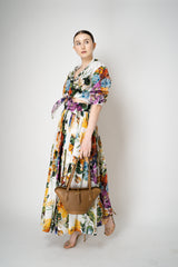 Dolce & Gabbana Flower Bouquet-Print Cotton Poplin Cropped Shirt with Tie Front Vancouver. Shop Online or in Store.
