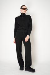 Lorena Antoniazzi Wool Cashmere Zip Jacket with Sequin Trims in Black Vancouver. Shop Online or in Store.