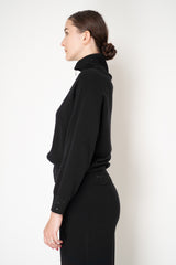 Lorena Antoniazzi Wool Cashmere Zip Jacket with Sequin Trims in Black Vancouver. Shop Online or in Store.