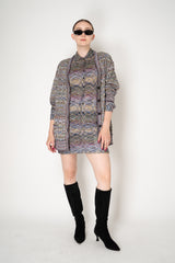 Missoni Knit Viscose Sequin Oversized Cardigan in Multicolour Print Vancouver. Shop Online or in Store.