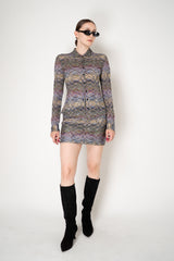 Missoni Space-Dye Viscose Lamé Button Down Blouse in Multicolour Vancouver. Shop Online or in Store.