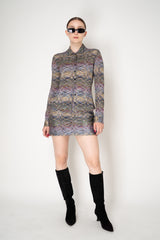 Missoni Space-Dye Viscose Lamé Mini Skirt in Multicolour Vancouver. Shop Online or in Store.