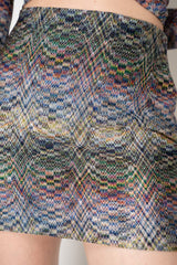 Missoni Space-Dye Viscose Lamé Mini Skirt in Multicolour Vancouver. Shop Online or in Store.